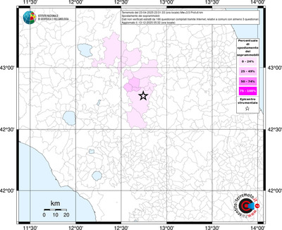 Mappa territorio comunale con almeno 3 questionari