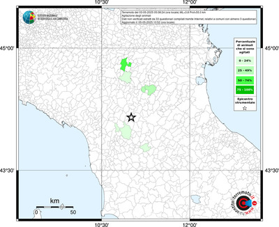 Mappa territorio comunale con almeno 3 questionari