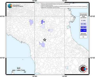 Mappa territorio comunale con almeno 3 questionari