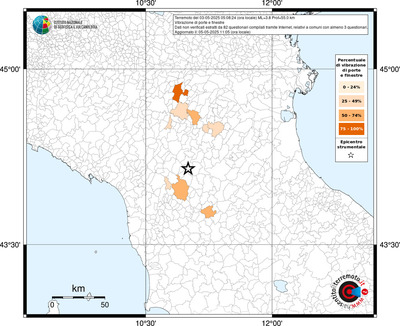 Mappa territorio comunale con almeno 3 questionari