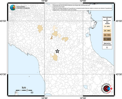 Mappa territorio comunale con almeno 3 questionari