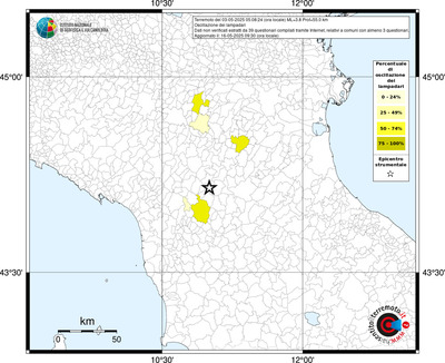 Mappa territorio comunale con almeno 3 questionari