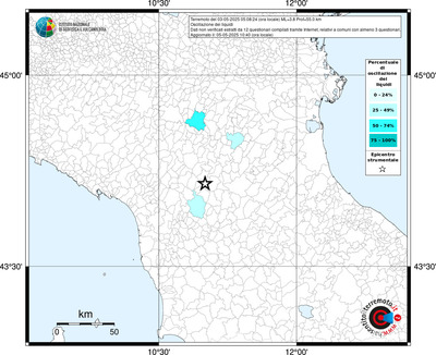 Mappa territorio comunale con almeno 3 questionari