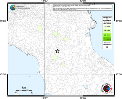 Mappa territorio comunale con almeno 3 questionari