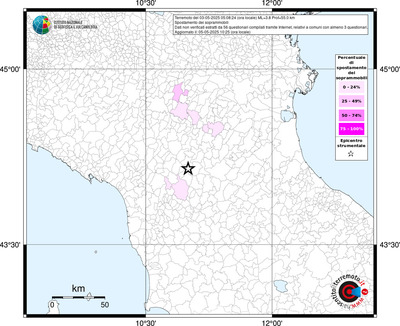 Mappa territorio comunale con almeno 3 questionari