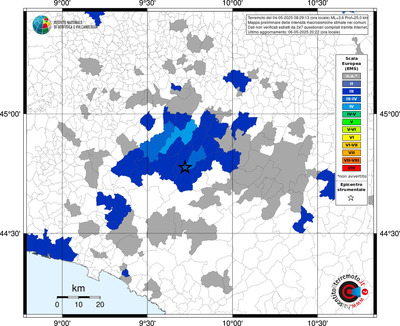 Mappa EMS - territori comunali