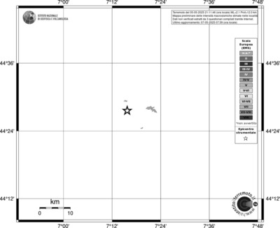Mappa EMS - territori delle località