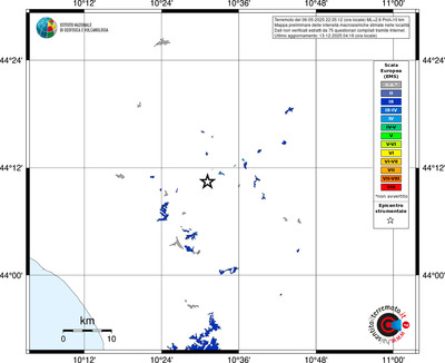 Mappa EMS - territori località