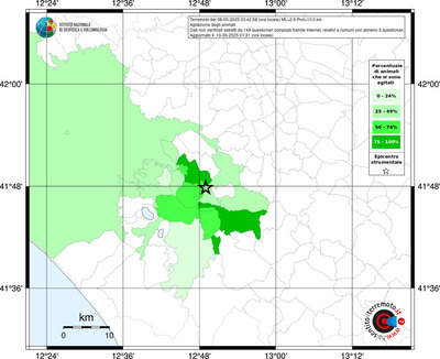 Mappa territorio comunale con almeno 3 questionari