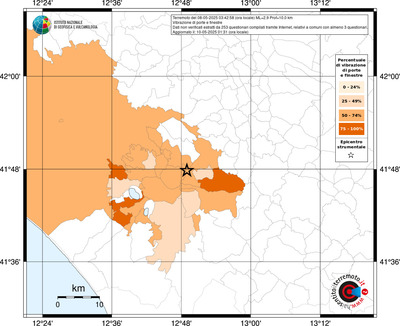 Mappa territorio comunale con almeno 3 questionari
