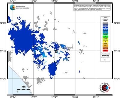 Mappa EMS - territori delle località