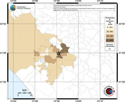 Mappa territorio comunale con almeno 3 questionari