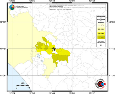 Mappa territorio comunale con almeno 3 questionari