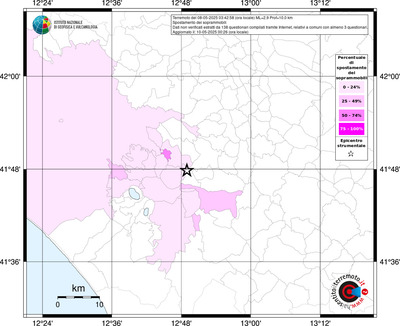 Mappa territorio comunale con almeno 3 questionari