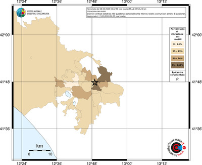 Mappa territorio comunale con almeno 3 questionari