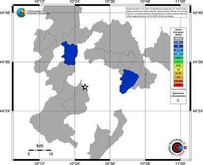 Mappa EMS - territori comuni