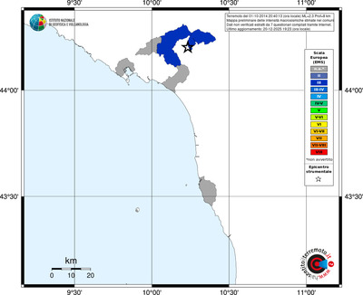 Mappa EMS - territori comuni