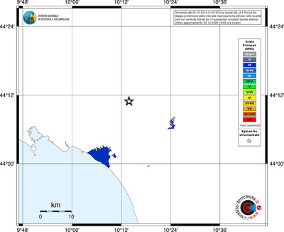 Mappa EMS - territori località