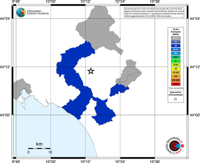 Mappa EMS - territori comuni