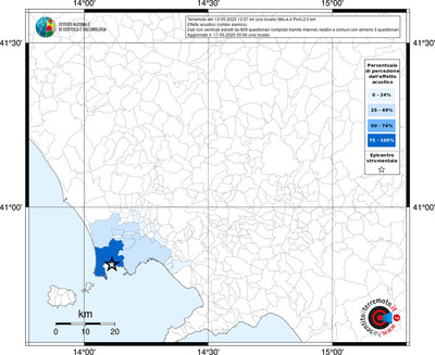 Mappa territorio comunale con almeno 3 questionari