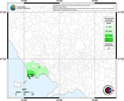 Mappa territorio comunale con almeno 3 questionari