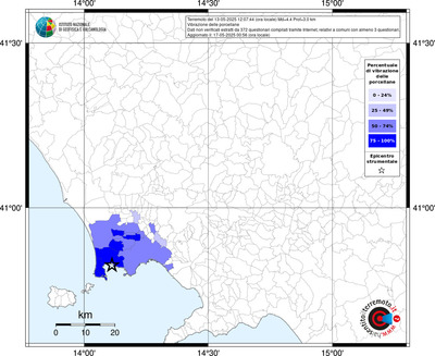 Mappa territorio comunale con almeno 3 questionari