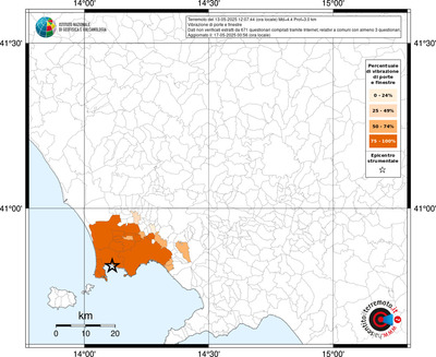 Mappa territorio comunale con almeno 3 questionari