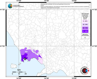 Mappa territorio comunale con almeno 3 questionari