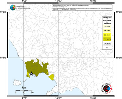 Mappa territorio comunale con almeno 3 questionari