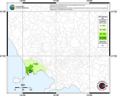 Mappa territorio comunale con almeno 3 questionari