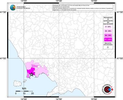 Mappa territorio comunale con almeno 3 questionari