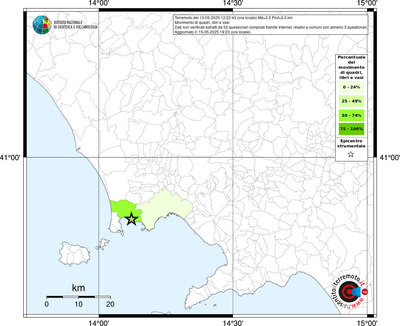 Mappa territorio comunale con almeno 3 questionari