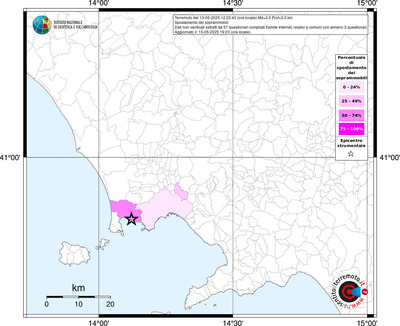 Mappa territorio comunale con almeno 3 questionari
