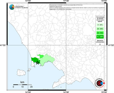 Mappa territorio comunale con almeno 3 questionari