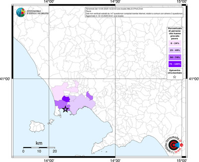 Mappa territorio comunale con almeno 3 questionari
