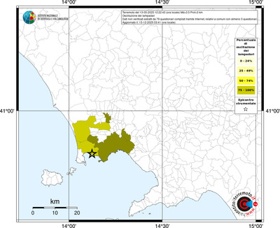 Mappa territorio comunale con almeno 3 questionari