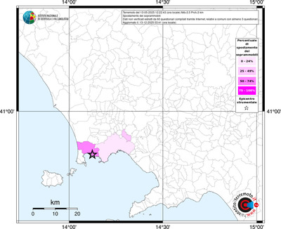 Mappa territorio comunale con almeno 3 questionari