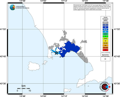 Mappa EMS - territori delle località