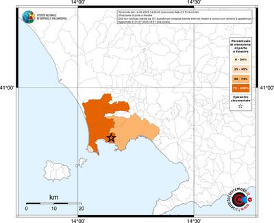 Mappa territorio comunale con almeno 3 questionari