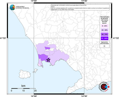 Mappa territorio comunale con almeno 3 questionari
