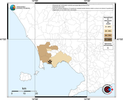 Mappa territorio comunale con almeno 3 questionari