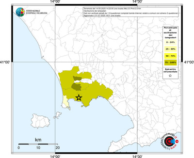 Mappa territorio comunale con almeno 3 questionari