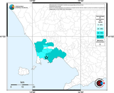 Mappa territorio comunale con almeno 3 questionari