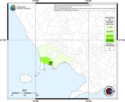 Mappa territorio comunale con almeno 3 questionari
