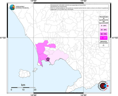 Mappa territorio comunale con almeno 3 questionari