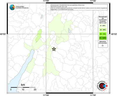 Mappa territorio comunale con almeno 3 questionari