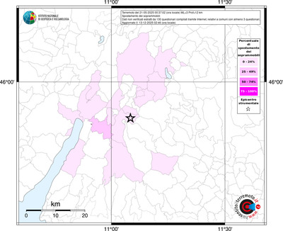 Mappa territorio comunale con almeno 3 questionari