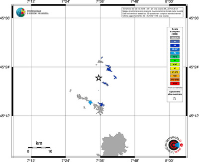 Mappa EMS - territori località