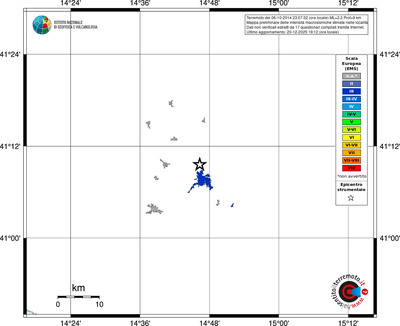 Mappa EMS - territori località