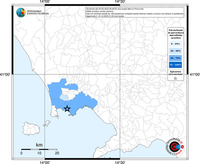 Mappa territorio comunale con almeno 3 questionari